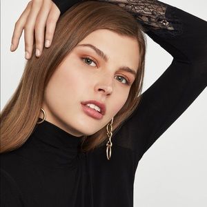 BCBG MAXAZRIA LACE -TRIMMED SHEATH DRESS